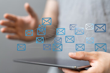 email marketing concept, send e-mail or newsletter.