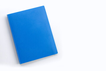 Office folder on white background. Top view