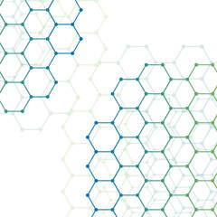 Hexagons background minimal concept science future vector