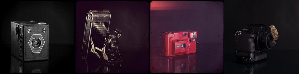 Evolution of four cameras in time