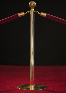 Rope barriers at red carpet event