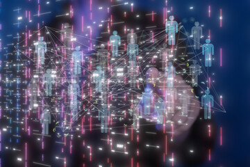  people network structure HR - Human resources management and recruitment