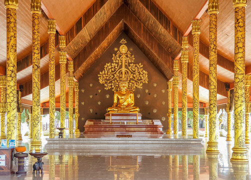 Sirindhorn Wararam Phu Prao Temple  Located on Phu Prao, near the Chong Mek border checkpoint.  Inside the temple, there is an ubosot that is