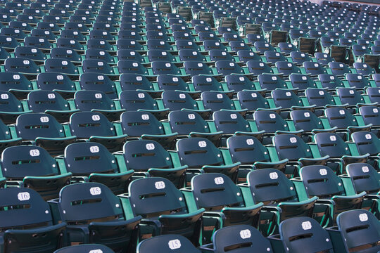Empty bleacher seats