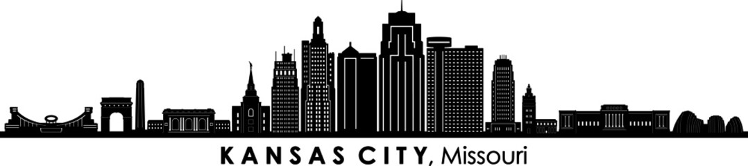 KANSAS CITY Missouri USA City Skyline Vector
