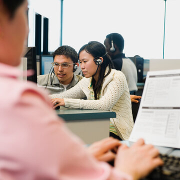 Adults students learning English as a second language