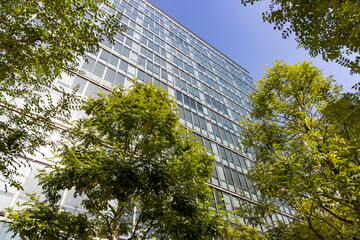 Fototapeta na wymiar (東京都ｰ都市風景)緑に囲まれたオフィスビル２ 