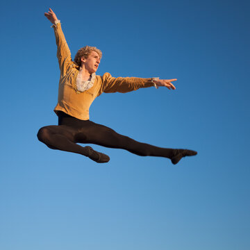 Ballet dancer jumping