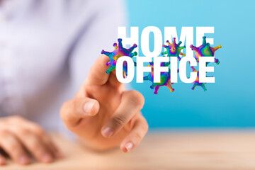 Home office of self quarantine digital.