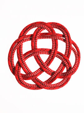 Red rope looped together