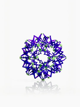 Studio shot of molecular model