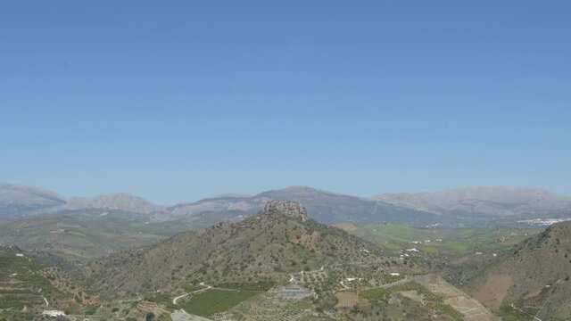 Landscape Masmullar hill in Comares, Spain