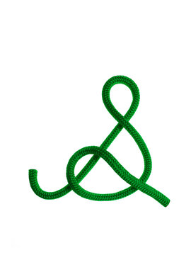Green rope in the shape of a letter S