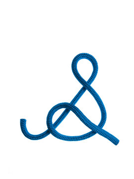 Blue rope in the shape of a letter S