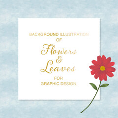 Flowers and leaves background design