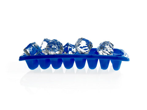 Tray of ice cubes