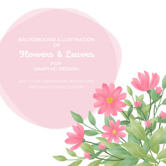 Flowers and leaves background design