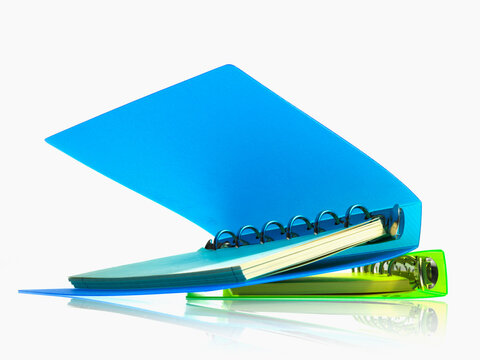 Studio shot of spiral notebooks