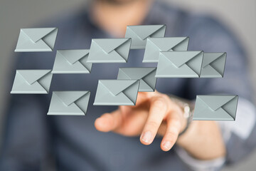 Email Technology Concept with icons symbol