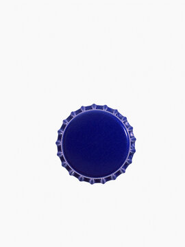 Studio shot of blue bottle cap