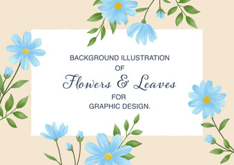Flowers and leaves background design