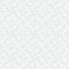 Poster seamless pattern with a white background and abstract gray flowers, vector, seamless pattern © dnapslvsk