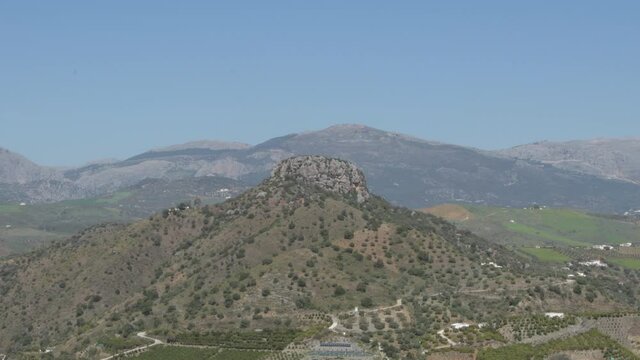 Landscape Masmullar mountain a sunny day, Comares, Spain