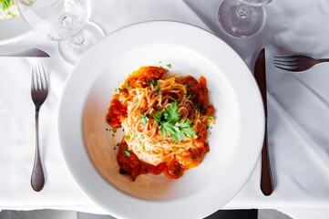 pasta with tomato sauce