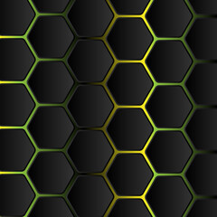 light futuristic vector background black hexagons concept vector