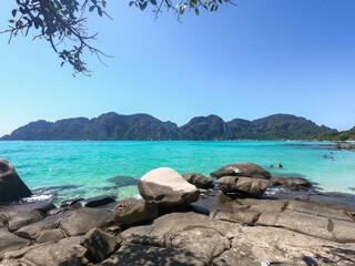 Turquoise beach paradise island