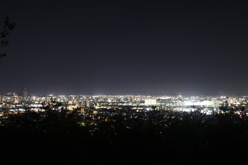 とても美しい日本の岡山県岡山市の夜景