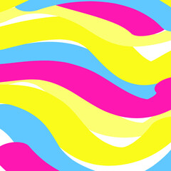Pink, Yellow and Blue Bright Color Bands Background