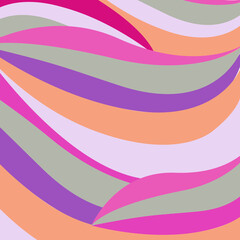 Retro Waves Background in Pink and Peach