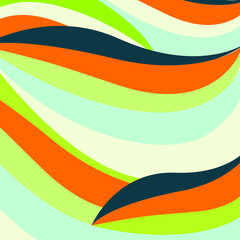 Bright Orange and Blue Color Waves Pattern Background