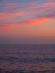 sunset over the sea