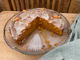Homemade Carrot Cake, Baked According To Grandmother S Recipe