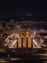 downtown city at night