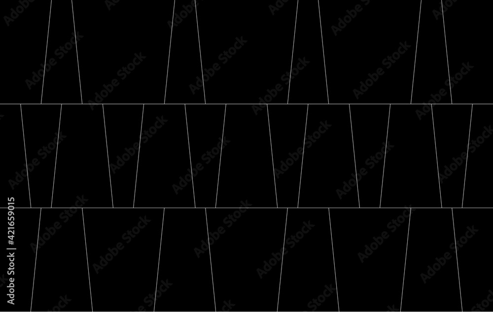 Leinwandbilder repeat of sloping line of geometric pattern. design with horizontal lines of white on black backgrou