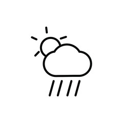 Weather cloudy icon vector 