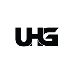 UHG letter monogram logo design vector
