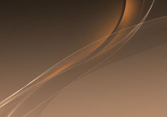 Fototapeta premium Abstract background waves. Taupe and orange abstract background for wallpaper or business card