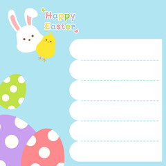 Happy Easter. Cute bunny rabbit