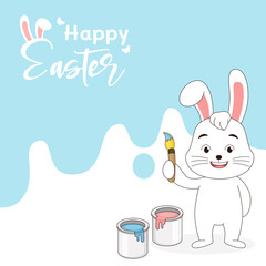 Easter background with bunny