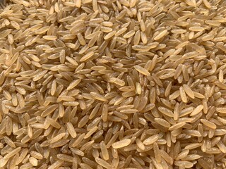 healthy long grain brown rice, beautiful  rice grains, high fiber food, low sugar, food, background 