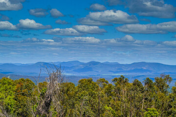 clouds over the mountains, landscape, sunny day, Australia