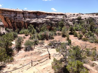 Prismatic Owachomo Bridge Overlook at Natural Bridge National Monument in Utah