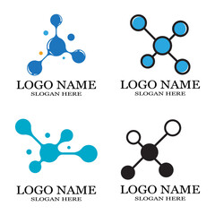 Molecule symbol logo template vector illustration design