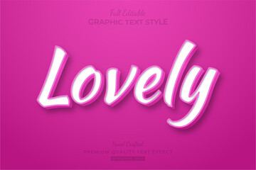 Lovely Pink Clean Editable Text Effect Font Style