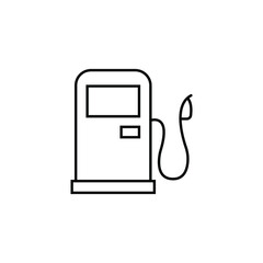 Gas station icon design black symbol isolated on white background. Vector EPS 10.