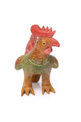 Thai handicraft, small chicken carvings  from wood.